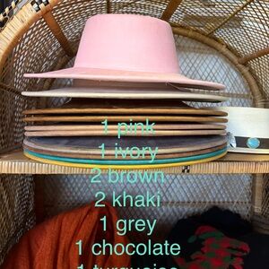 Bundle of 10 new faux suede hats